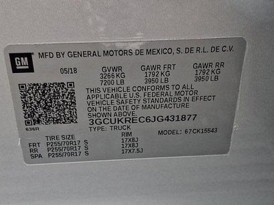 2018 Chevrolet Silverado 1500 LT