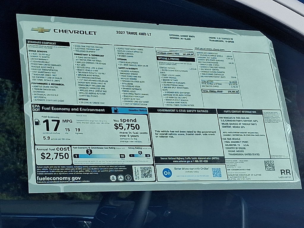 2027 Chevrolet Tahoe LT
