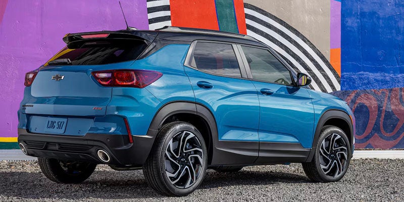 Blue 2025 Chevrolet Trailblazer side view