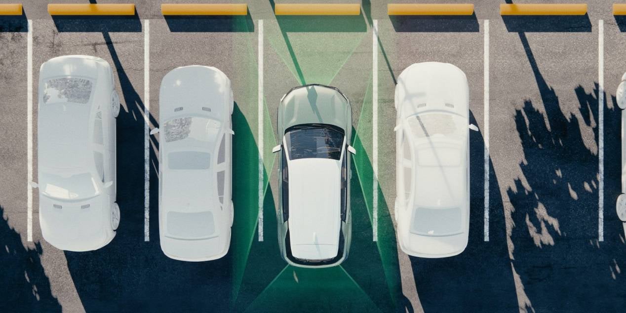 graphic showing the surround vision technology of a 2025 Chevrolet Equinox