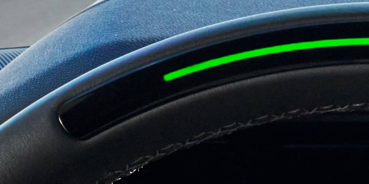 green indicator light on the steering wheel of a 2025 Chevrolet Silverado
